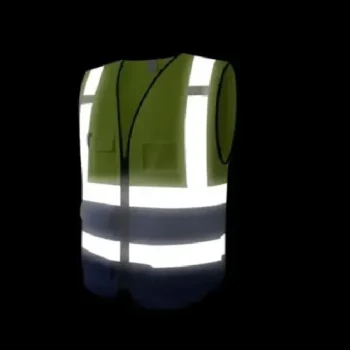 gilet-haute-visibilite-fluorescent-qualite-multipoches vue nuit