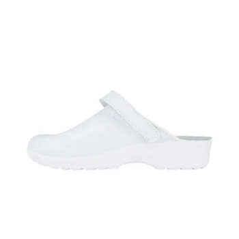 sabot-medical-orthopédique-cuir-blanc-3 sabot medical orthopedique en cuir blanc coté