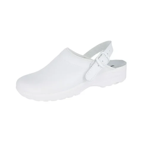 sabot-medical-orthopédique-cuir-blanc